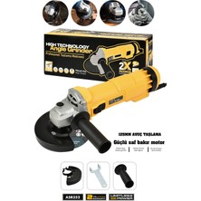 750W 125MM Taşlama Makinesi, Bakır Sargılı Spiral, Güçlü ve Dayanıklı