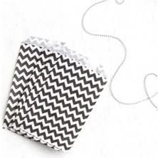 Esranın Dünyası Zikzak Desenli 25 Adet Kese Kağıdı 11X20 cm