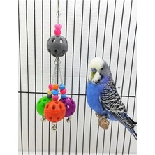 Esranın Dünyası 25 cm Zilli Kuş Topu Oyuncağı, Muhabbet Kuşları Için Tasarlandı