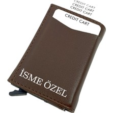 SürLaz Isme Özel Mekanizmalı Kartlık Kişiye Özel Mekanizmalı Cüzdan Hediyelik