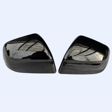 Esranın Dünyası Tesla Model Y Juniper (2025+) Uyumlu Oem Stil Ayna Kapağı Seti - Parlak Siyah & Karbon Fiber Seçenekli (Geçmeli Tip) (Parlak Siyah)