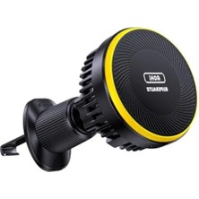 Esranın Dünyası Kendinden Soğutmalı 15W Kablosuz Araç Şarj Cihazı, Manyetik Telefon Tutucu, Hava Menfezi Uyumlu