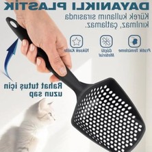 Esranın Dünyası Siyah Renkli Küçük Delikli Kedi Kumu Eleme Küreği, Ince Taneli