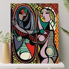 Esranın Dünyası Sayılarla Boyama Tuval Seti (40X50 Cm) - Aynadaki Kadın