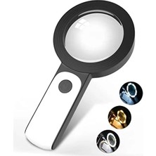 Esranın Dünyası 30X Elde Taşınabilir Büyük Işıklı Büyüteç, 18 LED