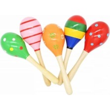 Esranın Dünyası Renkli Ahşap Marakas - Eğlenceli Müzik Deneyimi