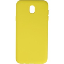 İlkyaz Fashion Samsung Galaxy J7 Pro / J730 Kılıf Nano Içi Kadife Silikon - Sarı