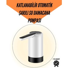 İlkyaz Fashion Taşınabilir Şarjlı Damacana Su Pompası Hijyenik Tasarım