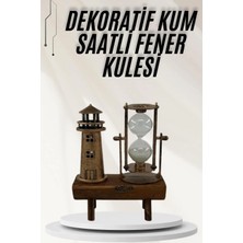 İlkyaz Fashion Hediyelik Eşya Retro Ahşap Deniz Feneri Kum Saati Biblo