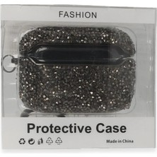 İlkyaz Fashion Ieg™  Airpods Pro (1.nesil) Mira Taşlı Kılıf - Siyah