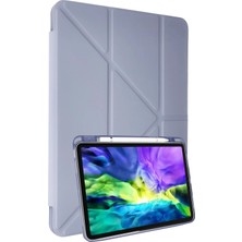 İlkyaz Fashion Ieg™  Samsung Galaxy P610 Tab S6 Lite 10.4 Kılıf Kalemlikli Mars Tablet Kılıfı - Lila