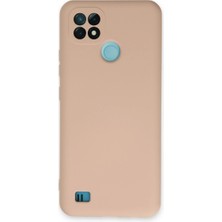 Magicool Realme C21 Kılıf Nano Içi Kadife Silikon - Pudra