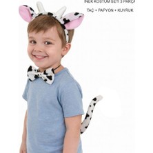 Akinco Inek Kostüm Aksesuar Seti 3 Lü - Taç Papyon Kuyruk