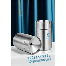 İlkyaz Fashion Ieg™ Duman Vermeyen At Sönsün Küllük - Çelik Metal Kül Tablası -Masaüstü Küllük