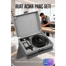 İlkyaz Fashion Retroieg™ 8 Parça Profesyonel Panç Buat Açma Seti - Ahşap ve Alçıpan Delme Testere Seti (6