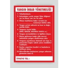 Tnk Market Uyarı Levhaları ''yangın Ihbar Yönetmeliği'' 25X35 cm Folyo Sticker Uyarı Levhası