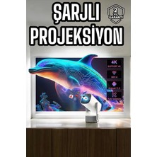 İlkyaz Fashion Taşınabilir Sinema Oyun Projektörü Akıllı Projeksiyon Android 11