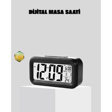 İlkyaz Fashion Fotoselli Dijital Masa Saati Aydınlatmalı Alarm ve Tarih Göstergeli
