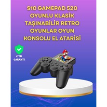 İlkyaz Fashion 2.4 Inç Ekranlı 500 Oyunlu Taşınabilir Retro Oyun Konsolu, Şarjlı El Tipi Mini