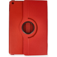 İlkyaz Fashion Apple Ipad Pro 11 (2024) Kılıf 360 Tablet Deri Kılıf - Kırmızı