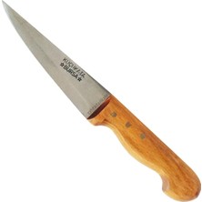 İlkyaz Fashion Bursa Kalın Sivri Kasap Bıçağı No:4, 20 cm - Ahşap Sap