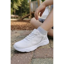 In Step Pure White Ultra Hafif Nefes Alabilir Çocuk Spor Ayakkabı - Beyaz