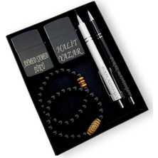 SürLaz 6 Parça Doğum Günü Hediyesi 2 Isme Özel Benzinli Çakmak 2 Isme Özel Tükenmez Kalem 2 Bileklik