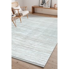 Saraz Halı Bambum Soft 1002 Gri Düz Desen Modern Bambu Saten Kaymaz Taban Yıkanabilir Salon Mutfak Halısı