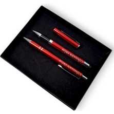SürLaz Is-Me Özel Metal Tükenmez Kalem Seti Touch Pen ve Normal Tükenmez Kalem Hediyelik Set