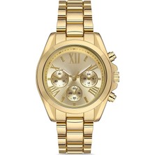 Akinco Zarif Özel Tasarım Roma Rakam Detaylı Metal Bayan Kol Saati (Gold)