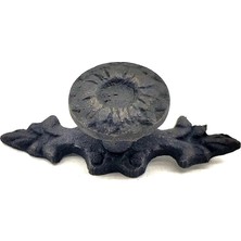 Akinco Antika Tarz Dekoratif Pirinç Çiçek Düğme - 20X53 Mm, Oksit