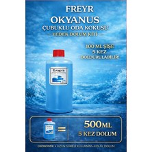 Freyr 500 ml Okyanus Bambu Çubuklu Oda Kokusu Yedek Dolum Likiti - (4 Adet Çubuklu Hediyeli)