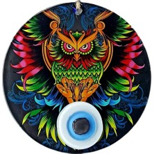 Akinco Efsane Baykuş 15 Santimetre Füzyon Cam Duvar Süsü