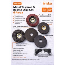 irişka Metal Kesme Taşlama Disk Seti Profesyonel 115 mm