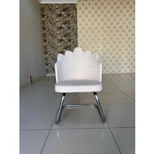 Sahmatra Butterfly Ev ve Ofis Bekleme Sandalyesi | Misafir Koltuğu | Berjer | Sabit Ayak | Babyface Kumaş - Krem