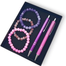 SürLaz 5 Parça Doğum Günü Hediyesi Aksesuar ve Isme Özel Kalem Seti