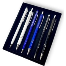 SürLaz Öğretmenler Günü Hediyesi 6 Parça Hediyelik Kalem Seti Isme Özel 3 Slim Touch Pen 3 Tükenmez Kalem