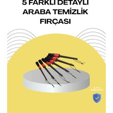 Fırsatkolik 5 Boy Fırçalı Araba Temizlik Seti-Derin Temizlik Sağlayan Yumuşak Fırçalar