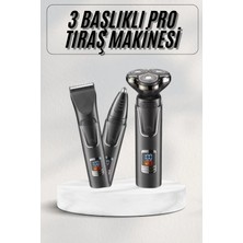 Akinco Yüksek Performanslı 3 Başlıklı Profesyonel Şarjlı Islak Kuru Kullanıma