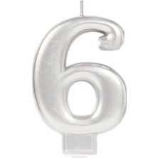 Akinco 6 Rakamı Mum Gümüş Renk