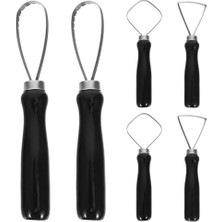 Nuvvo 6 Parça Kil Şekillendirme Aleti, Ahşap Saplı Şerit Kil Kazıyıcı, Çömlek Kesme Aleti, Seramik, Balmumu Oyma ve Modelleme Için Heykel Seti