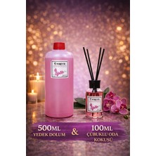 Freyr Bambu Çubuklu Orkide Oda Kokusu 100 ml + 500 ml Yedek Dolum – Kalıcı Ortam Kokusu Ekonomik Set