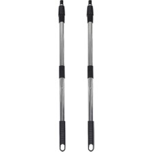 Nuvvo Levemolo 2 Adet Paslanmaz Çelik Paspas Sapı Yedek Parçası: Vidalı Uzatma Çubuğu - 2 Parçalı Ayrılabilir Sap Çubuğu - Zemin Temizleme Aleti Parçaları Için Paspas Aksesuarları