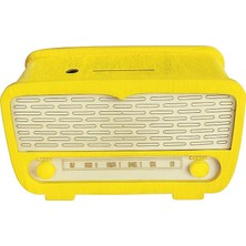 Radyo Kumbara - Ceviz Ağaçı Işleme - Sarı