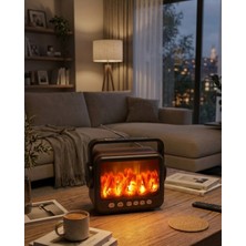 Fırsatkolik Şömine Efektli Bluetooth Hoparlör Fm Radyo USB Tf Kart Destekli Kablosuz Müzik Çalar