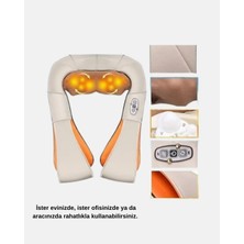 Ergonomik Ovmalı Masaj Aleti – Isıtmalı, Yoğurmalı, Boyun ve Bel Rahatlatıcı Masaj Makinesi