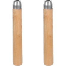 Nuvvo Genel 2 Adet Single Hole Wood Handles With Strong Metal Collar Ergonomic Medium Wooden Replacement For File Tools And Chainsaw Files Hole Diameter