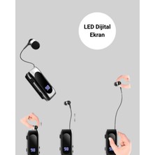 Dijital Göstergeli Bluetooth Kulaklık – Klipsli ve Şık Tasarım
