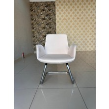 Sahmatra Sabres Ev ve Ofis Bekleme Sandalyesi | Misafir Koltuğu | Berjer | Sabit Ayak | Babyface Kumaş - Krem