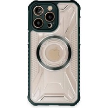 Senka Newface Iphone 14 Pro Kılıf Prag Magneticsafe Kapak - Koyu Yeşil